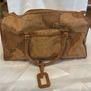 Gitano Tan Map Print Travel Bag